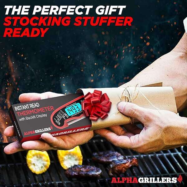 Alpha Grillers Meat Thermometer Digital – Instant Read Food Thermometer for Cooking & Grilling – Professional Kitchen Fathers Day Gift for Dad Men Him Husband - Image 6