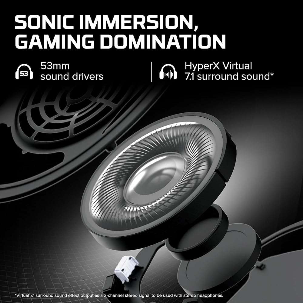HyperX Cloud II Gaming Headset - 7.1 Surround Sound - Memory Foam Ear Pads - Durable Aluminum Frame - Multi Platform Headset - Works with PC, PS4, PS4 PRO, Xbox One, Xbox One S - Red (KHX-HSCP-RD) - Image 3