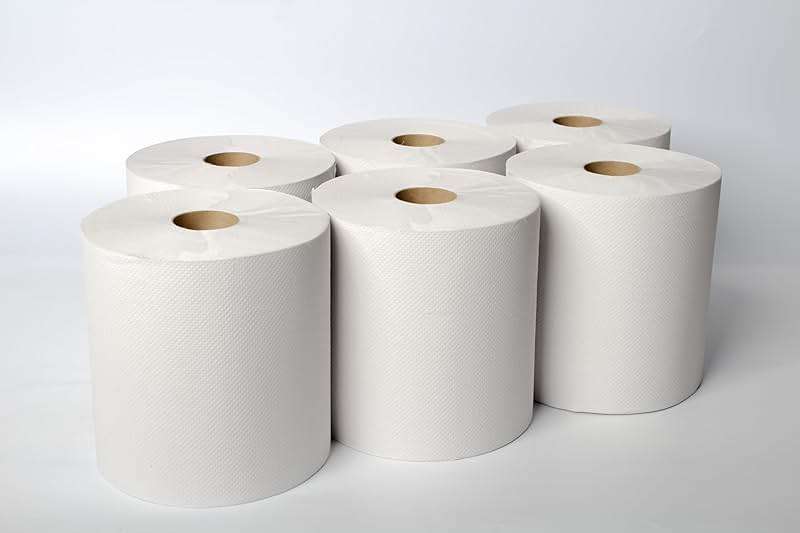 Karat Commercial Paper Towel Rolls, Absorbent & Sturdy for High Traffic Areas, White (Pack of 6) - Image 3