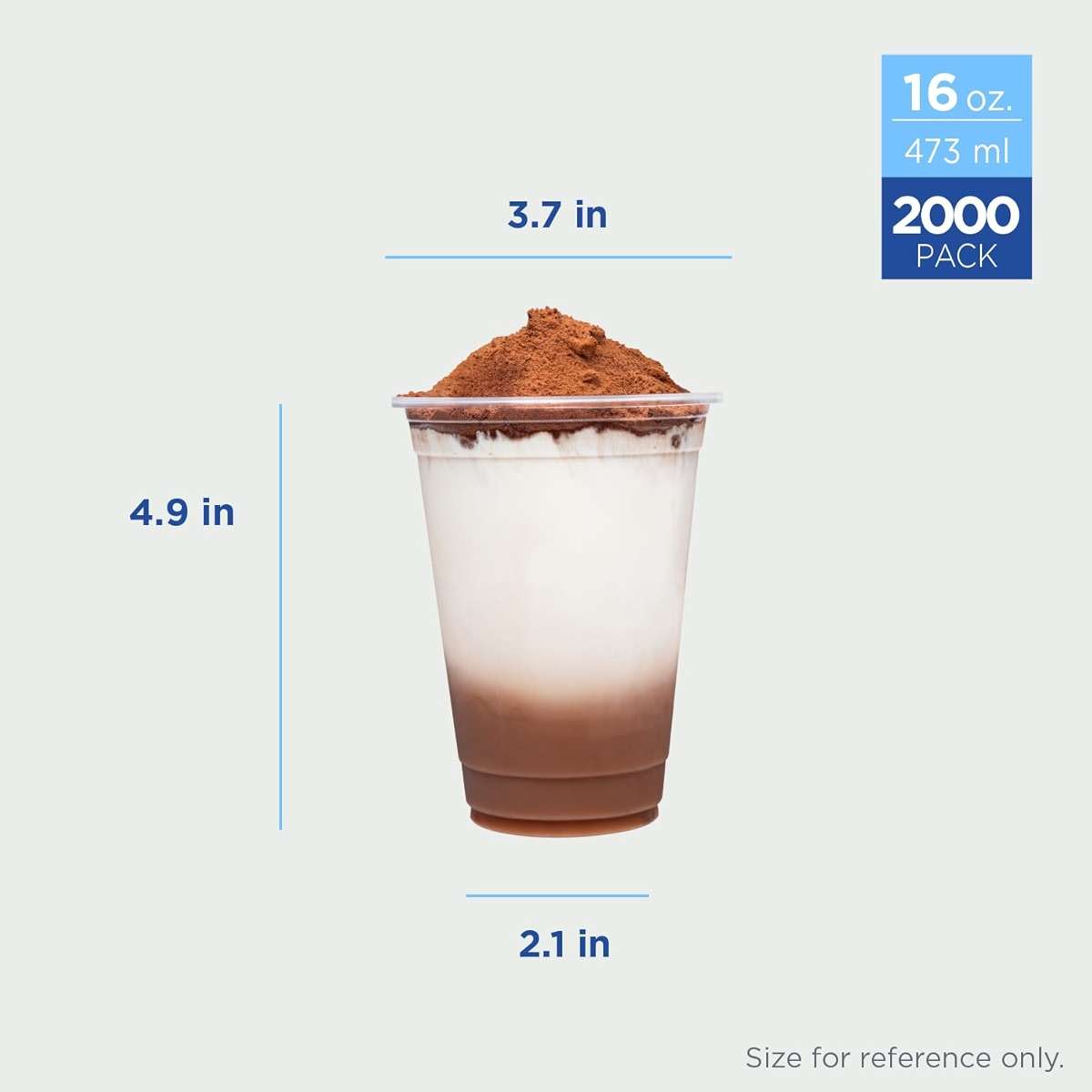 Karat [16oz - 2,000 ct] 95mm Translucent PP Plastic U-Rim Disposable Cups, Designed for Sealing Films (C1011) - Image 3