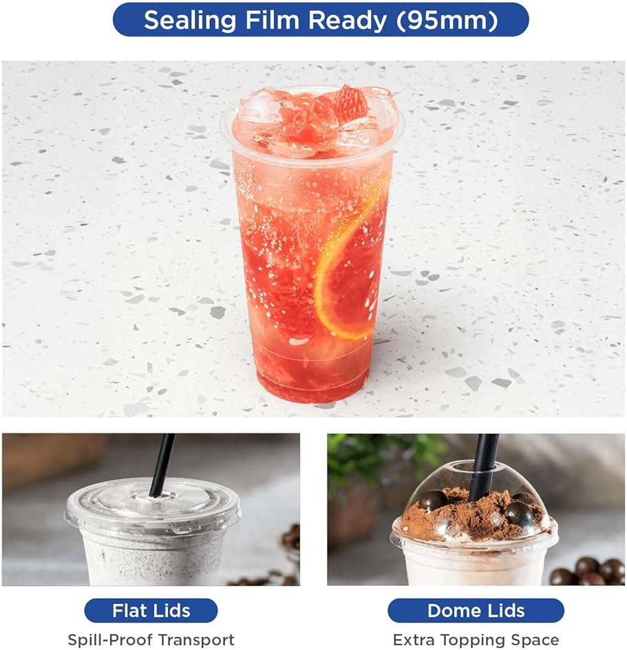 Karat [16oz - 2,000 ct] 95mm Translucent PP Plastic U-Rim Disposable Cups, Designed for Sealing Films (C1011) - Image 5
