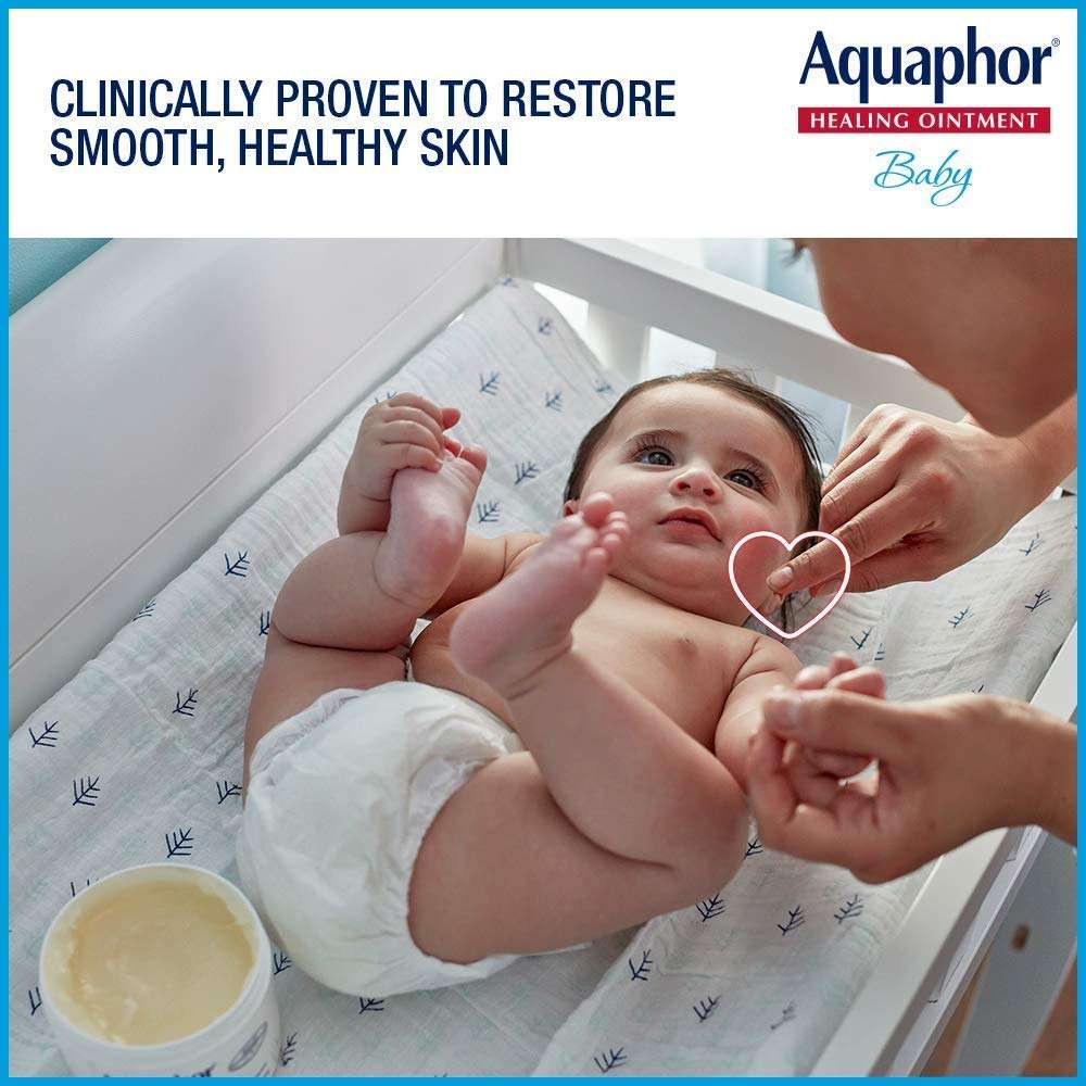 Aquaphor Baby Healing Ointment - Advanced Therapy for Chapped Cheeks and Diaper Rash - 3 oz. Tube - Image 3