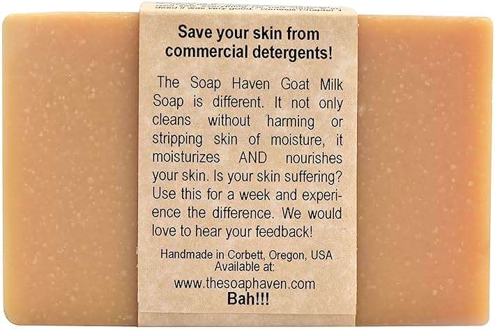 The Soap Haven Handmade Goat Milk Soap Bar with Honey | Unscented Fragrance Free Sulfate & Paraben Free Soap for Sensitive Skin | Natural Soap for Body Face Hand | Pure & Gentle | 4 Bars | Non-GMO  - Image 7