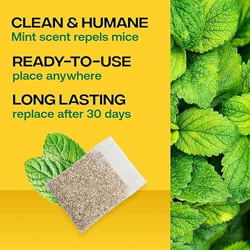 Victor M805 Scent-Away Natural Rodent Repeller – Peppermint Oil Mouse and Rat Repellent – 5 High-Strength Rodent Repelling Sachets Included - Image 4