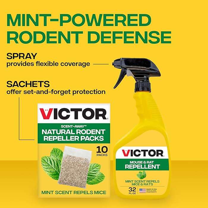 Victor M805 Scent-Away Natural Rodent Repeller – Peppermint Oil Mouse and Rat Repellent – 5 High-Strength Rodent Repelling Sachets Included - Image 8