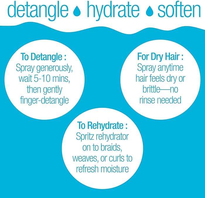 Naturaz Curly Hair Detangler Spray – Leave-In Conditioner Spray for Kids to Adults – Natural, Vegan – Softens Dry, Brittle, Damaged Curly and Coily Hair – Paraben, Silicone, Soy & Nut Free – 8 fl oz - Image 7