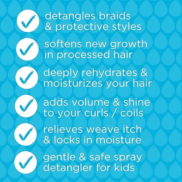 Naturaz Curly Hair Detangler Spray – Leave-In Conditioner Spray for Kids to Adults – Natural, Vegan – Softens Dry, Brittle, Damaged Curly and Coily Hair – Paraben, Silicone, Soy & Nut Free – 8 fl oz - Image 8