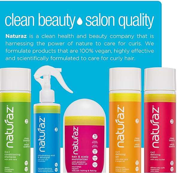 Naturaz Curly Hair Detangler Spray – Leave-In Conditioner Spray for Kids to Adults – Natural, Vegan – Softens Dry, Brittle, Damaged Curly and Coily Hair – Paraben, Silicone, Soy & Nut Free – 8 fl oz - Image 9
