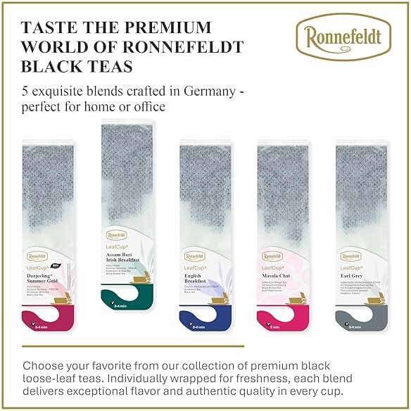 Ronnefeldt LeafCup Assam Bari Irish Breakfast - Loose Leaf Black Tea – 15 Individually Wrapped Tea Bags - Image 6