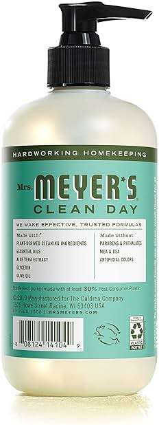 MRS. MEYER'S CLEAN DAY Hand Soap, Basil Scent, 12.5 Fl Oz Bottle - Image 2