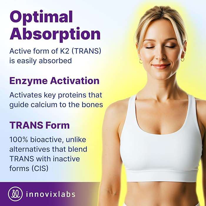 InnovixLabs Full Spectrum K2 Vitamin Supplement, Dual Vitamin K2 MK7 + MK4 (600 mcg), Supports Bone & Heart Health, Advanced Calcium Support, Non-GMO, Soy & Gluten Free MK7 Vitamin K2, 90-Day Supply - Image 5