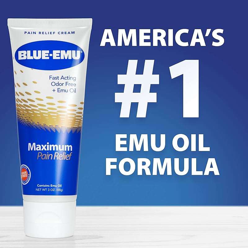 BLUE-EMU Maximum Pain Relief Cream for Arthritis, Muscle, & Joint Aches, 3 Oz, 1 Pack - Image 2
