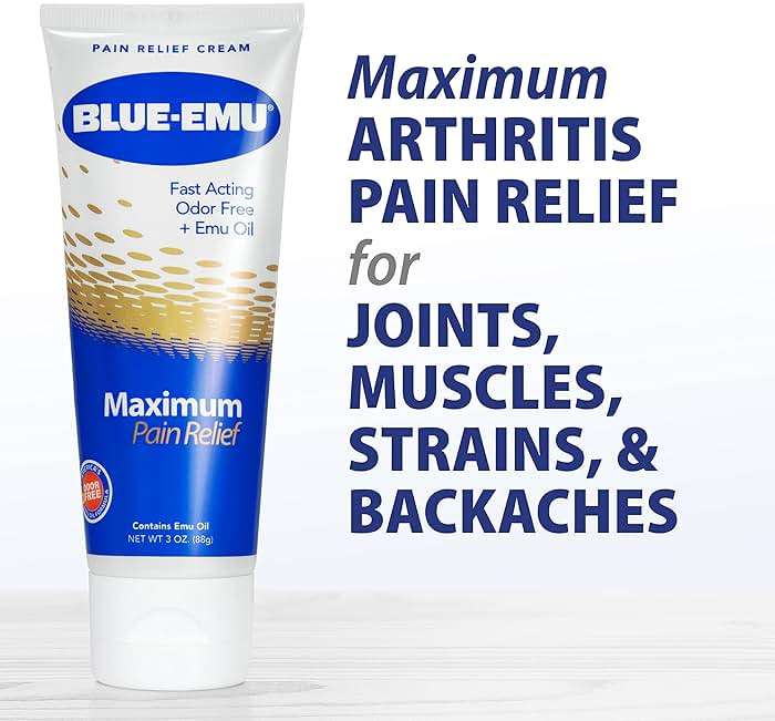BLUE-EMU Maximum Pain Relief Cream for Arthritis, Muscle, & Joint Aches, 3 Oz, 1 Pack - Image 6