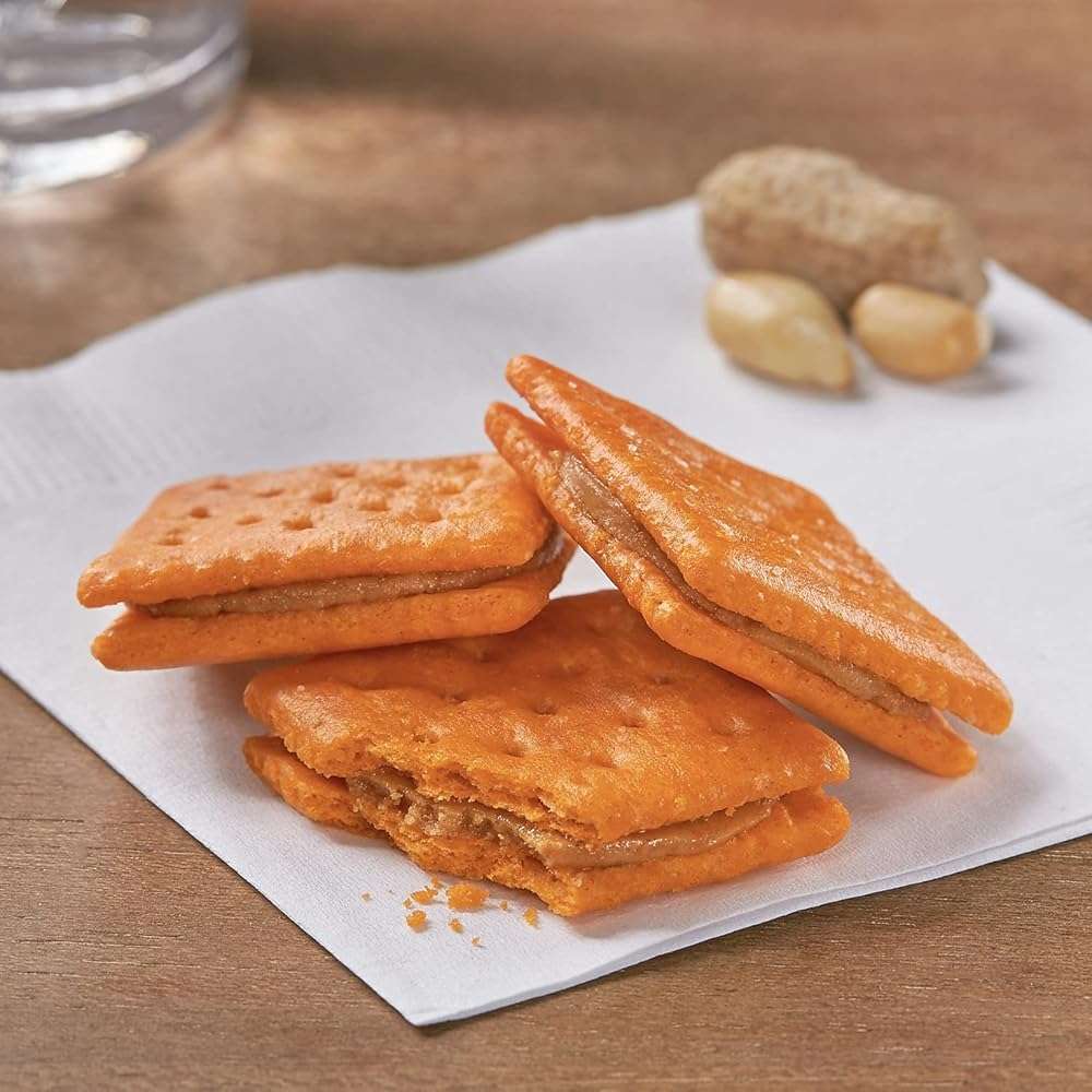 Sandwich Crackers, Cheese & Peanut Butter, 8-Piece Snack Pack, 12/Box - Image 4