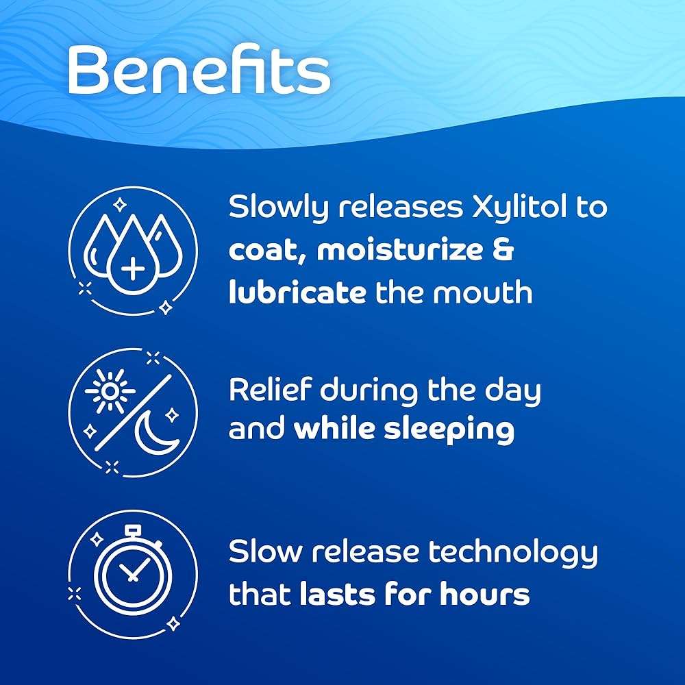Oracoat XyliMelts for Dry Mouth Night Time or Day - Moisturizing Dry Mouth Adhering Discs, Sugar Free with Xylitol, 40 Count, Slightly-Sweet Flavor, 8-Hour Relief - Image 5