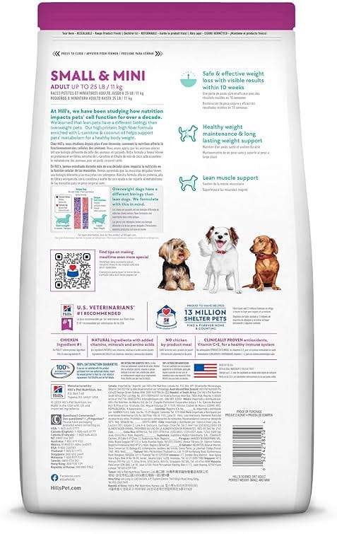 Hill's Science Diet Adult Perfect Weight Small & Mini Dry Dog Food, Chicken, 4 lb. Bag - Image 2