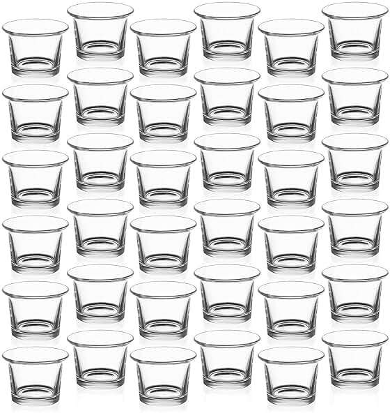 Royal Imports Candle Holder Hanging Oyster Votive Tealight Glass for Wedding, Birthday, Holiday & Home Decoration, Set of 36 - Image 1