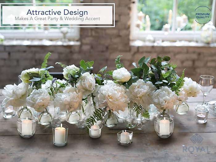 Royal Imports Candle Holder Hanging Oyster Votive Tealight Glass for Wedding, Birthday, Holiday & Home Decoration, Set of 36 - Image 6