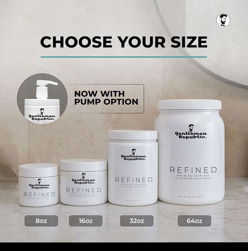 Gentlemen Republic 8oz Refined Hair Gel - Professional Formula for 24 Hour Shine and Hold, Humidity Resistant, 100% Alcohol-Free and Never Flakes, Made in the USA - Image 10