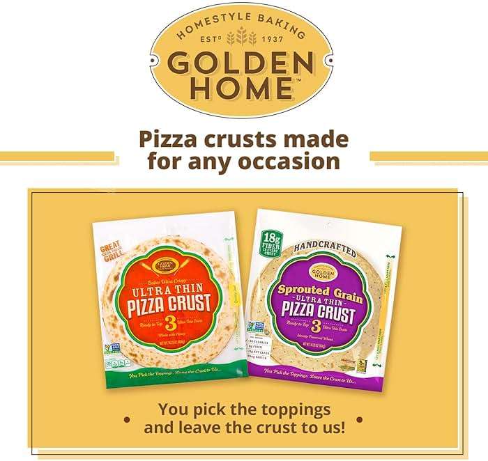 Golden Home Bakery Products Ultra Thin Pizza Crust, 12" (3 Pack) - Image 6