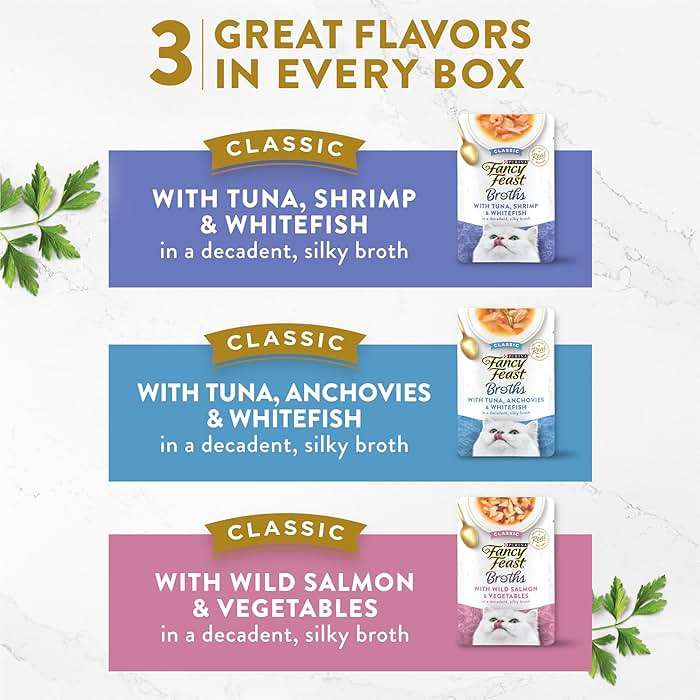 Purina Fancy Feast Lickable Wet Cat Food Broth Complement Classics Collection Variety Pack - (Pack of 12) 1.4 oz. Pouches - Image 3