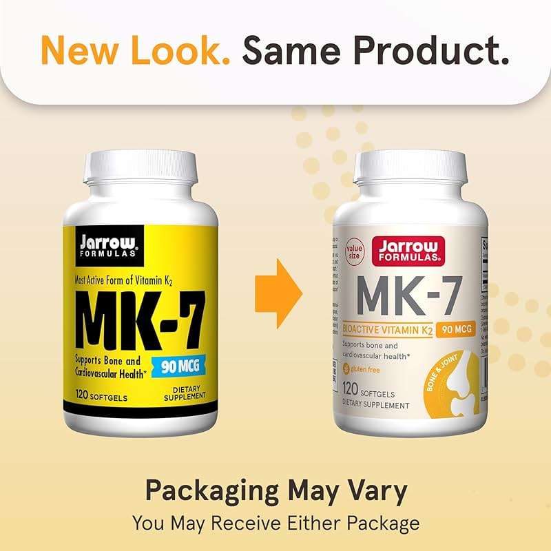 Jarrow Formulas MK-7 90 mcg - Bioactive Form of Vitamin K2-120 Servings (Softgels) - for Bone & Cardiovascular Health - Vitamin K2 MK-7 Dietary Supplement - Gluten-Free - Image 2