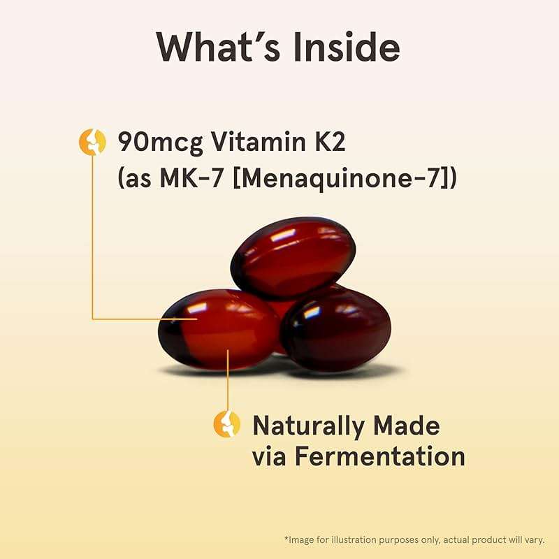 Jarrow Formulas MK-7 90 mcg - Bioactive Form of Vitamin K2-120 Servings (Softgels) - for Bone & Cardiovascular Health - Vitamin K2 MK-7 Dietary Supplement - Gluten-Free - Image 3