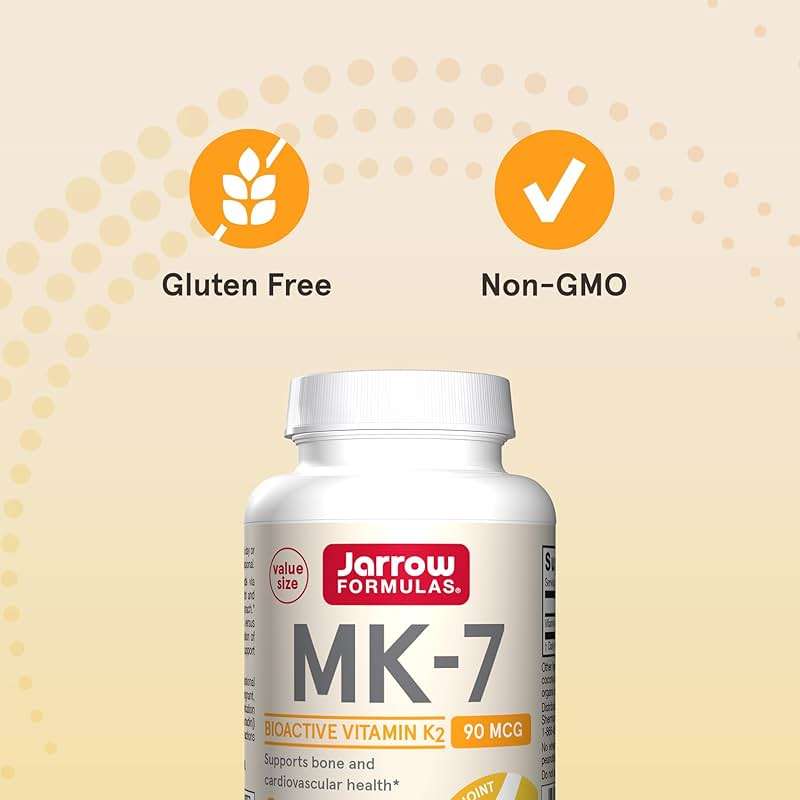 Jarrow Formulas MK-7 90 mcg - Bioactive Form of Vitamin K2-120 Servings (Softgels) - for Bone & Cardiovascular Health - Vitamin K2 MK-7 Dietary Supplement - Gluten-Free - Image 5