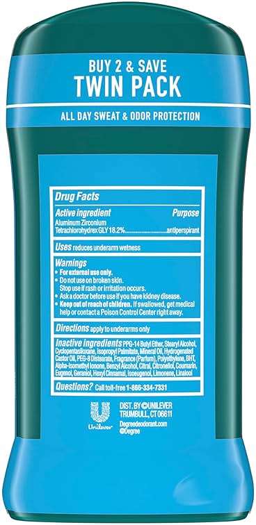 Degree Men Original Antiperspirant Deodorant Cool Rush Twin Pack 48-Hour Sweat & Odor Protection Antiperspirant For Men 2.7 oz - Image 2