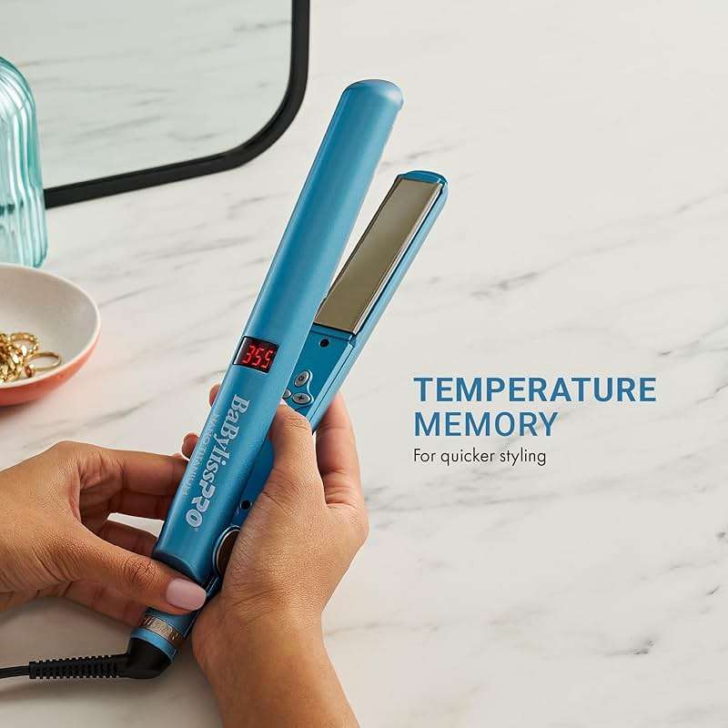 BaBylissPRO Nano Titanium Flat Iron Hair Straightener, Digital Flat Iron for Pro Salon Results, Styling Tool for All Hair Types - Image 4