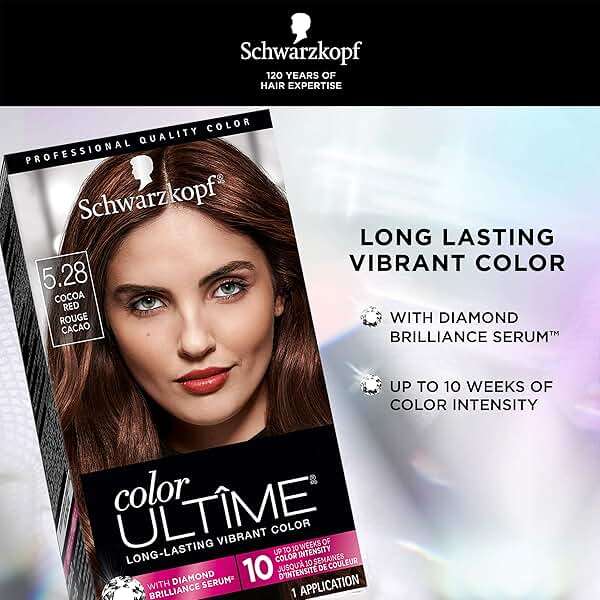Schwarzkopf Color Ultime Hair Color Cream, 5.28 Cocoa Red (Packaging May Vary) - Image 4