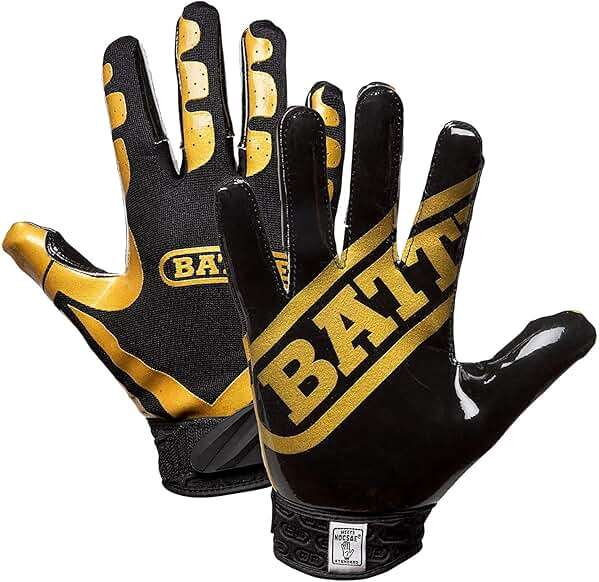 Battle Sports Ultra-Stick Wide Receiver Football Gloves - Adult & Youth Football Gloves - Image 1