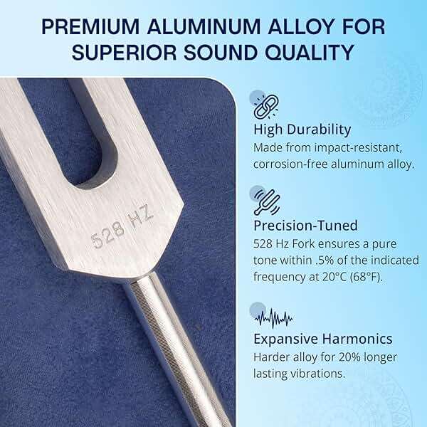 528 hz Tuning Fork for Healing - Precision-Machined Aluminum Alloy - Made in USA - Chakra Healing, Sound Therapy, Reiki, Yoga, Energy Balancing Tools - Tuning Fork Medical Grade. - Image 5