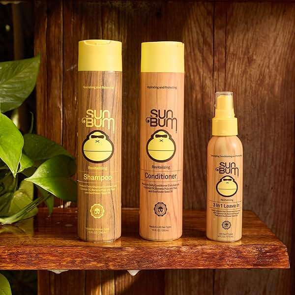 Sun Bum Revitalizing 3 in 1 Leave In Conditioner - Anti Frizz Detangler - Color Friendly with UV Protection - Enriched with Coconut Oil and Banana - 4 oz - Image 5