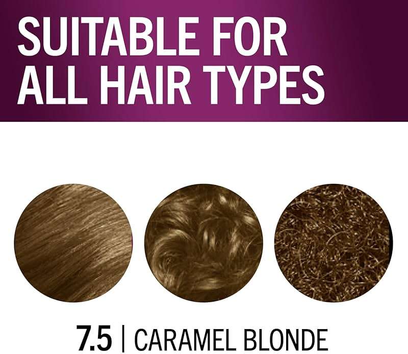 Schwarzkopf Keratin Permanent Hair Dye Cream, 7.5 Caramel Blonde, Professional Quality Color for Up to 100% Gray Coverage, Bond Enforcing System - Image 4