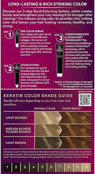 Schwarzkopf Keratin Permanent Hair Dye Cream, 7.5 Caramel Blonde, Professional Quality Color for Up to 100% Gray Coverage, Bond Enforcing System - Image 6