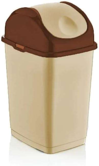Superio Mini Desktop Trash Can with Swing Top Lid Portable Plastic Garbage Can for Countertop, Desktop, Make up Vanity, Bathroom, Car, Under Sink, Dorm, Compact Waste Bin 5 L, 1.25 Gal. (White) - Image 2