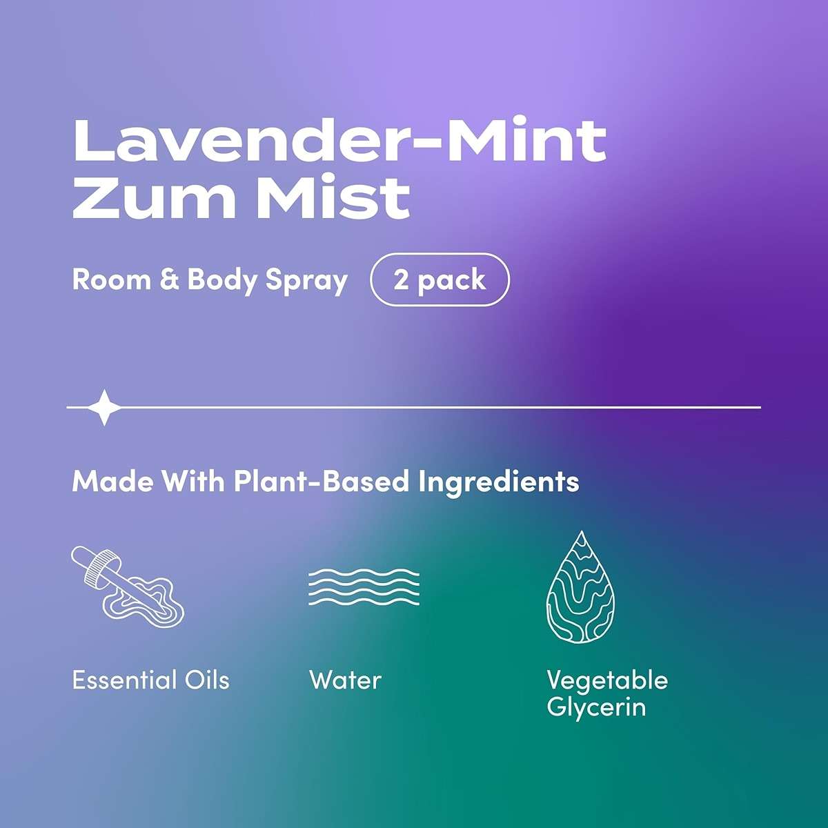 Indigo Wild Zum Mist Room & Body Spray - Aromatherapy Essential Oil Spray - Natural Body Mist & Room Spray - Lavender-Mint Scent - 4 fl oz (2 Pack) - Image 2