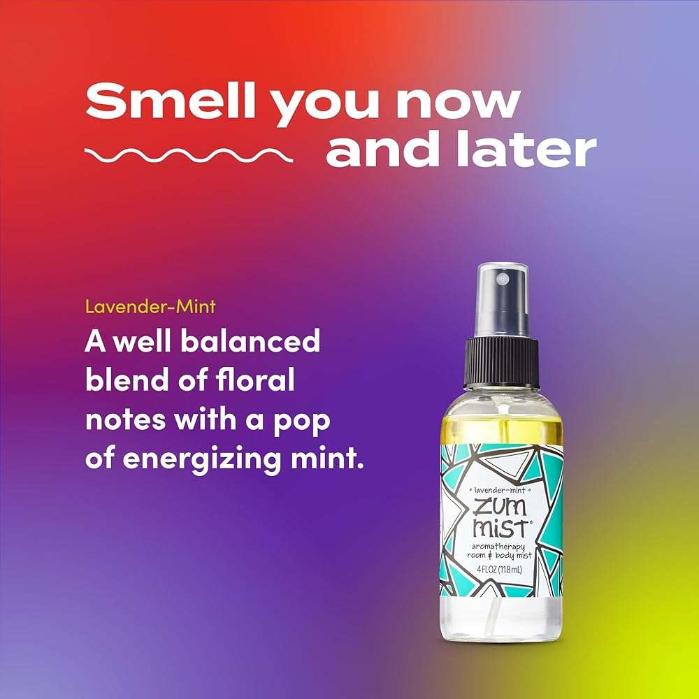 Indigo Wild Zum Mist Room & Body Spray - Aromatherapy Essential Oil Spray - Natural Body Mist & Room Spray - Lavender-Mint Scent - 4 fl oz (2 Pack) - Image 3