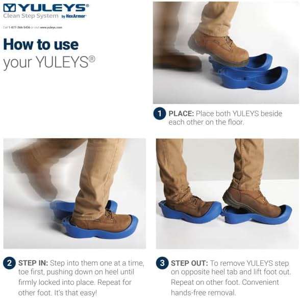 HexArmor YULEYS, Hands-Free Reusable Work Boot & Shoe Covers With Universal Fit, Slip-Resistant Tread and Heel-Locking Grip - Image 7