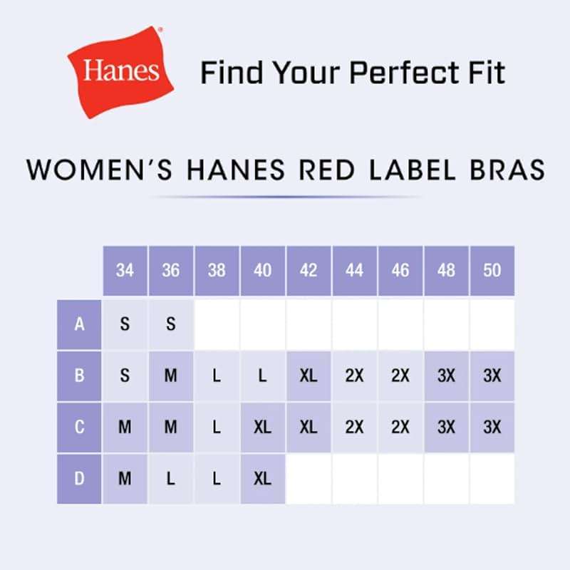 Hanes Women's Wireless Bra, Smooth Comfort Full-Coverage T-Shirt Bra for Women, Single Or 2-Pack - Image 5