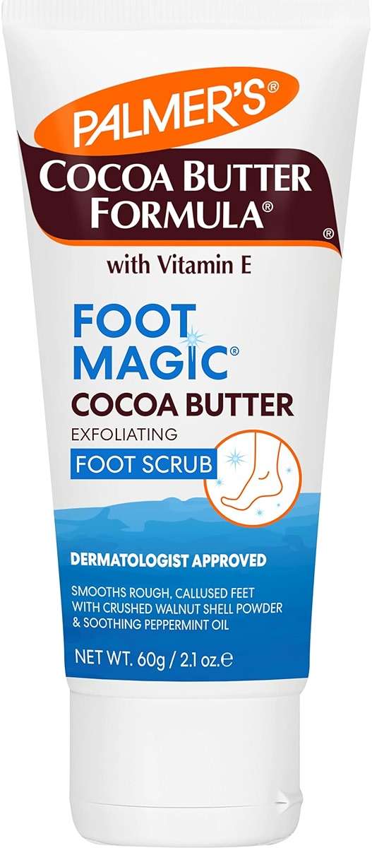 Palmer's Cocoa Butter Formula Foot Magic Exfoliating Foot Scrub with Vitamin E for Dry, Cracked Feet, Use with Foot Scrubber for Pedicure, 2.1 Ounce - Image 1