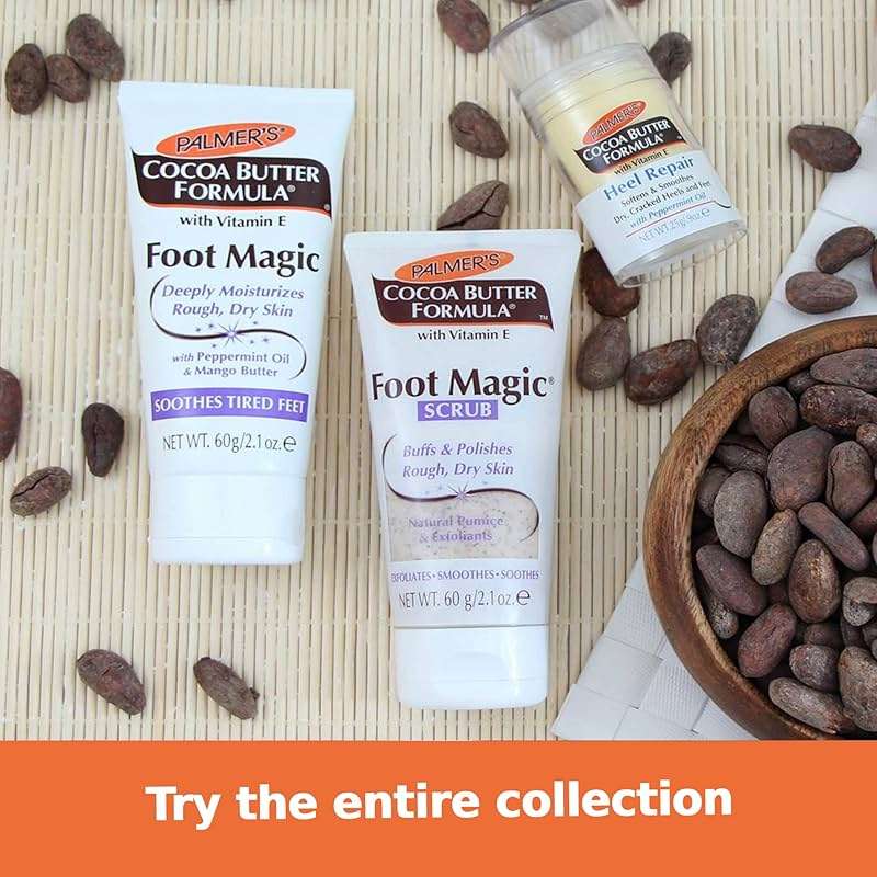 Palmer's Cocoa Butter Formula Foot Magic Exfoliating Foot Scrub with Vitamin E for Dry, Cracked Feet, Use with Foot Scrubber for Pedicure, 2.1 Ounce - Image 7