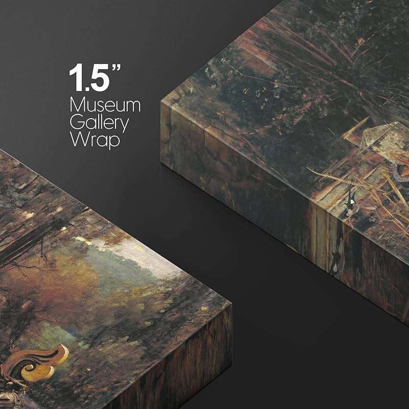 wall26 The Lady of Shalott by John William Waterhouse Famous Fine Art Reproduction World Famous Painting Replica on ped Print Wood - Canvas Art Wall Art - 24" x 36" - Image 4