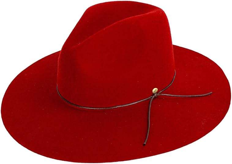 Peter Grimm Zima Wool Felt Sun Hat – Wide Brim Sable Fedora - Rust - Image 1