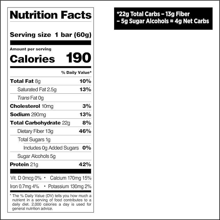Quest Nutrition Cookies & Cream Protein Bars, 21g Protein, 4g Net Carbs, 1g Sugar, High Fiber, Gluten Free, Keto Friendly, 4 Count - Image 2
