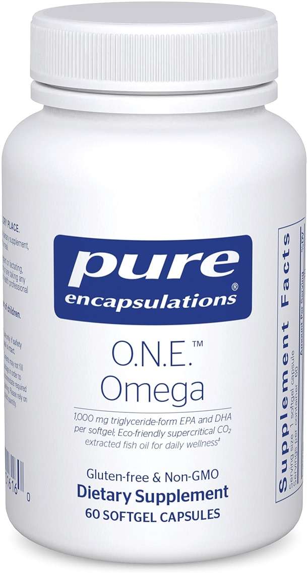 Pure Encapsulations O.N.E. Omega - Fish Oil Supplement for Heart Health, Joints, Skin, Eyes, and Cognition* - Fish Oil Concentrate with EPA and DHA - 60 Softgel Capsules - Image 1