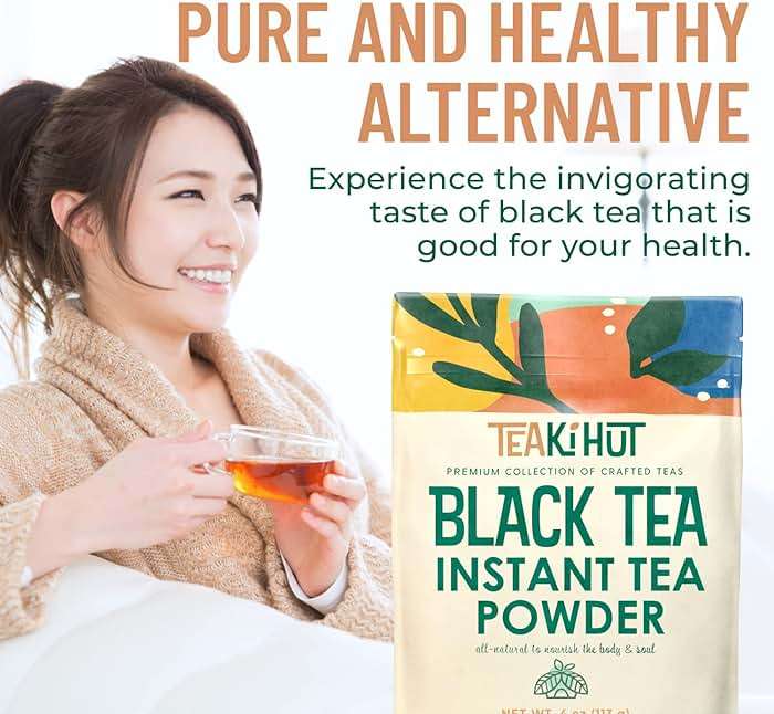 Instant Black Tea Extract Powder, Unsweetened Iced Tea Extract Powder from Real Black Tea Leaves for Hot or Cold Drinks, Instant Black Tea Mix for Beverages, Smooth Mixing, Zero Additives, Non-GMO, 113g , 226 Servings - Image 5