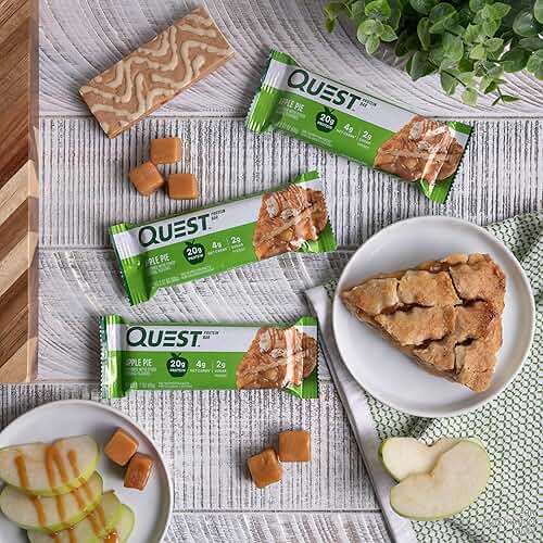 Quest Nutrition Apple Pie Protein Bar, 20g Protein, 4g Net Carbs, 2g Sugar, Gluten Free, Keto Friendly, 12 Count - Image 7