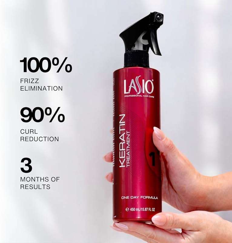 Lasio Keratin One Day Treatment – Frizz Elimination, Smoothing & Strengthening keratin hair treatment | Reduce 100% OF Frizz | Professional Salon Grade Formula | 35 oz - Image 3